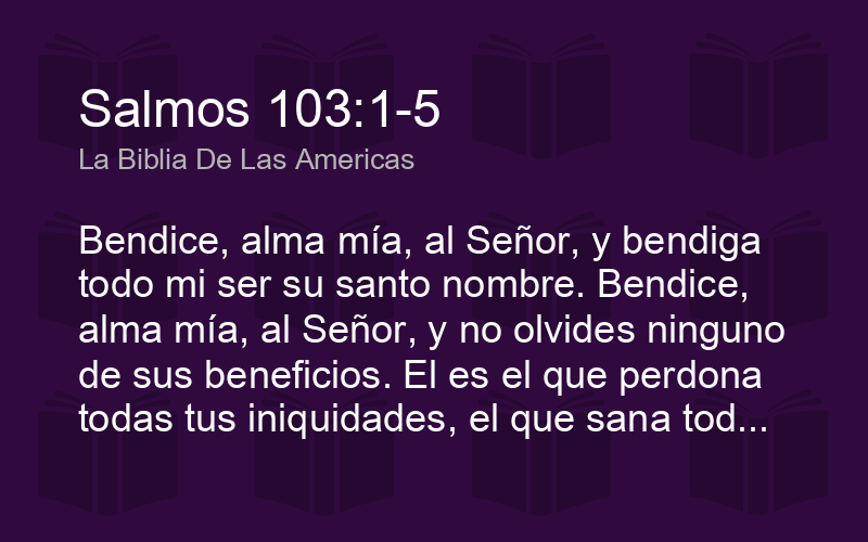 Spanish Bible Verse Salmos 103:1-5 Bendice Alma Mía a -  Singapore