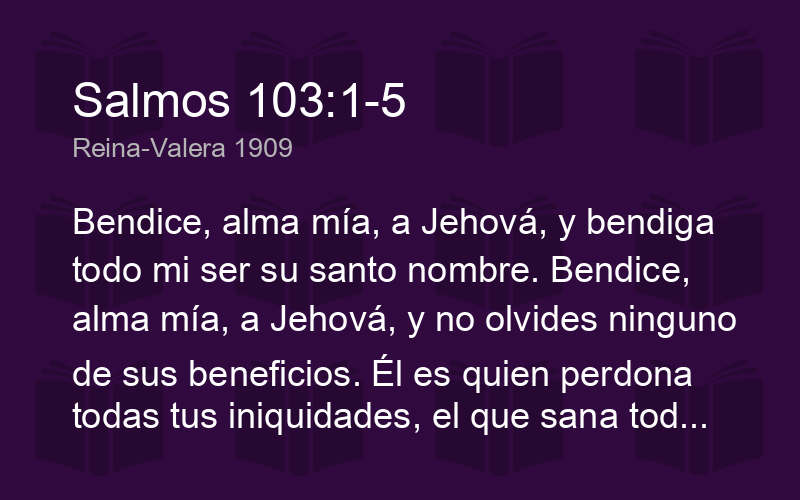 Spanish Bible Verse Salmos 103:1-5 Bendice Alma Mía a -  Denmark
